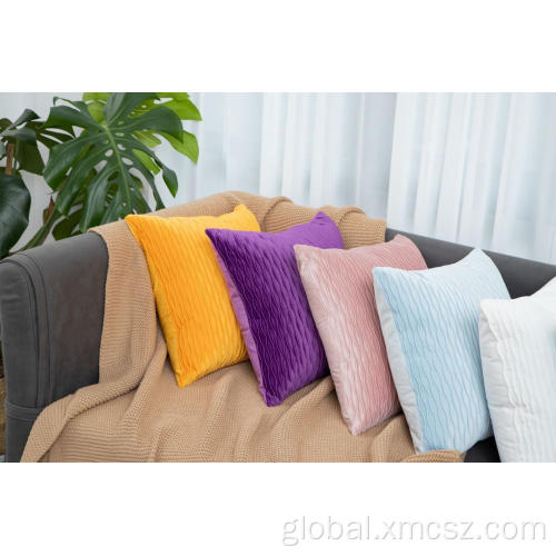 Custom Satin Cushion Covers Pin tuck colorful comfortable indoor cushion covers Manufactory